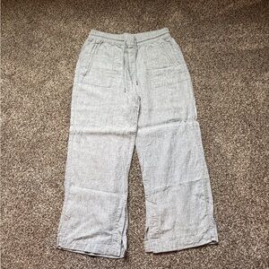 Athleta Retreat Linen High Rise Wide Leg Pant